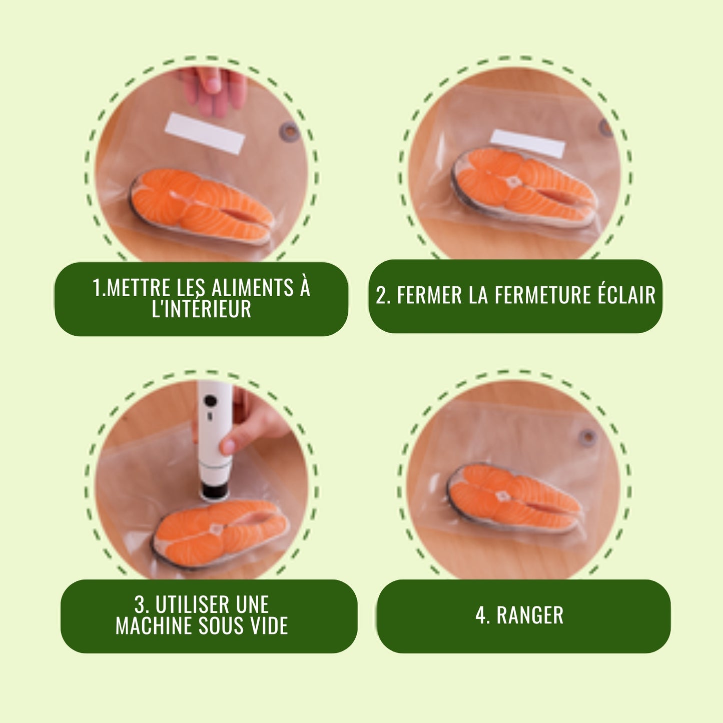 Sacs réutilisables pour machine sous vide