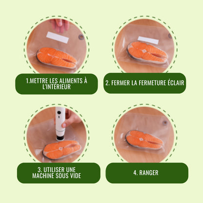 Sacs réutilisables pour machine sous vide